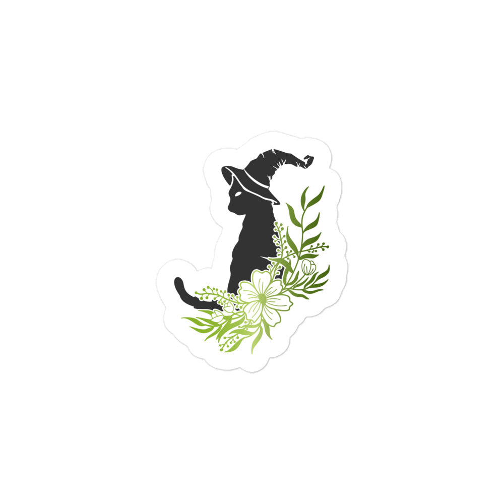 Witchy Cat Bubble-free Sticker